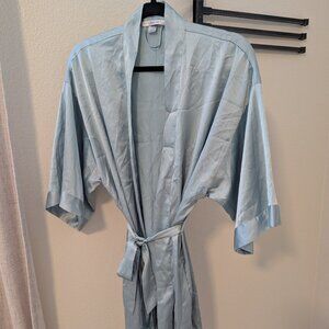 Victoria's Secret Satin Kimono Robe | Icy Blue | Size M/L